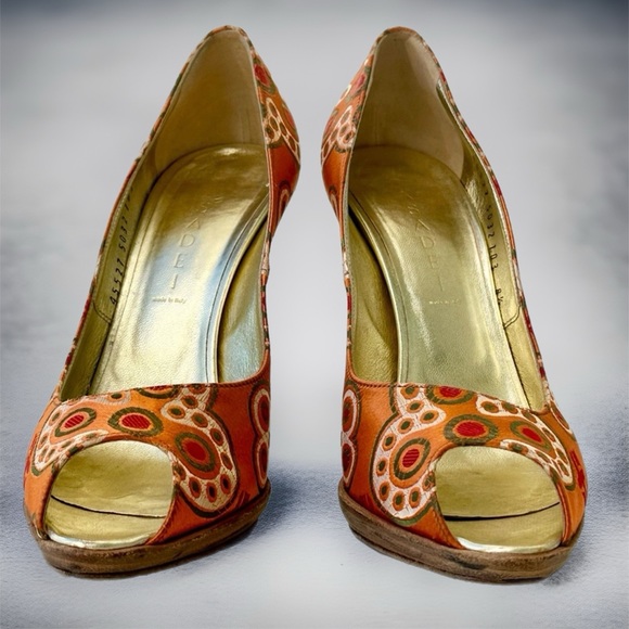 Casadei Floral Stiletto Pumps Size 8.5 👠 - Picture 5 of 10